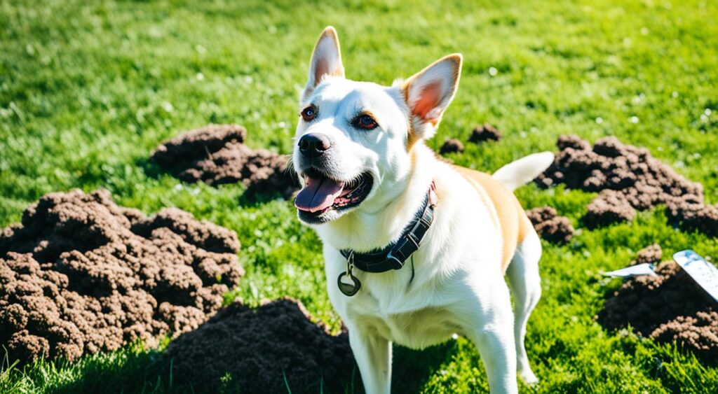 dog eating poop