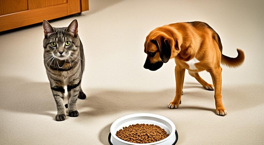 preventing cat from eating dog food